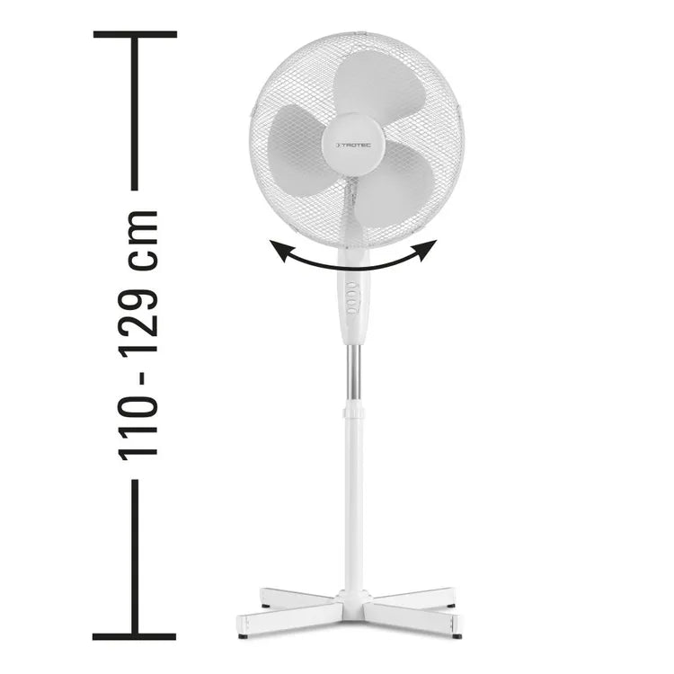 Ventilateur sur pied TVE 16 avec oscillation à 90° | 50 W