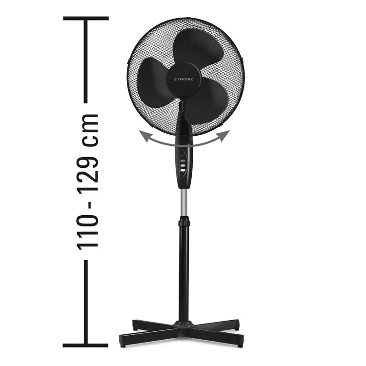 Ventilateur sur pied TVE 18 S avec oscillation à 90° | 50 W