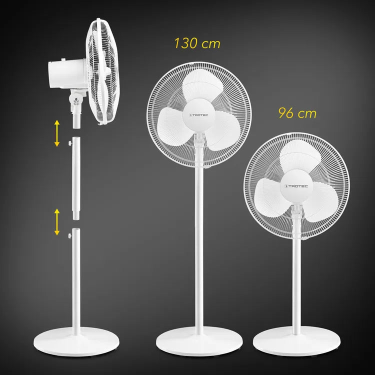 Ventilateur de table et sur pied 2-en-1 TVE 23 S | Oscillation 80° | 50 W